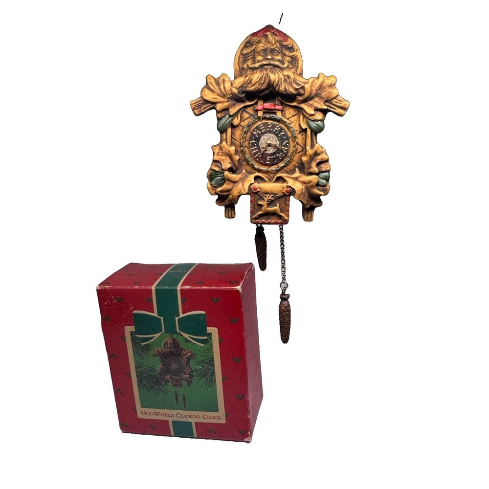 Cuckoo Clock Hallmark Ornament Christmas 1984 Vintage W Box
